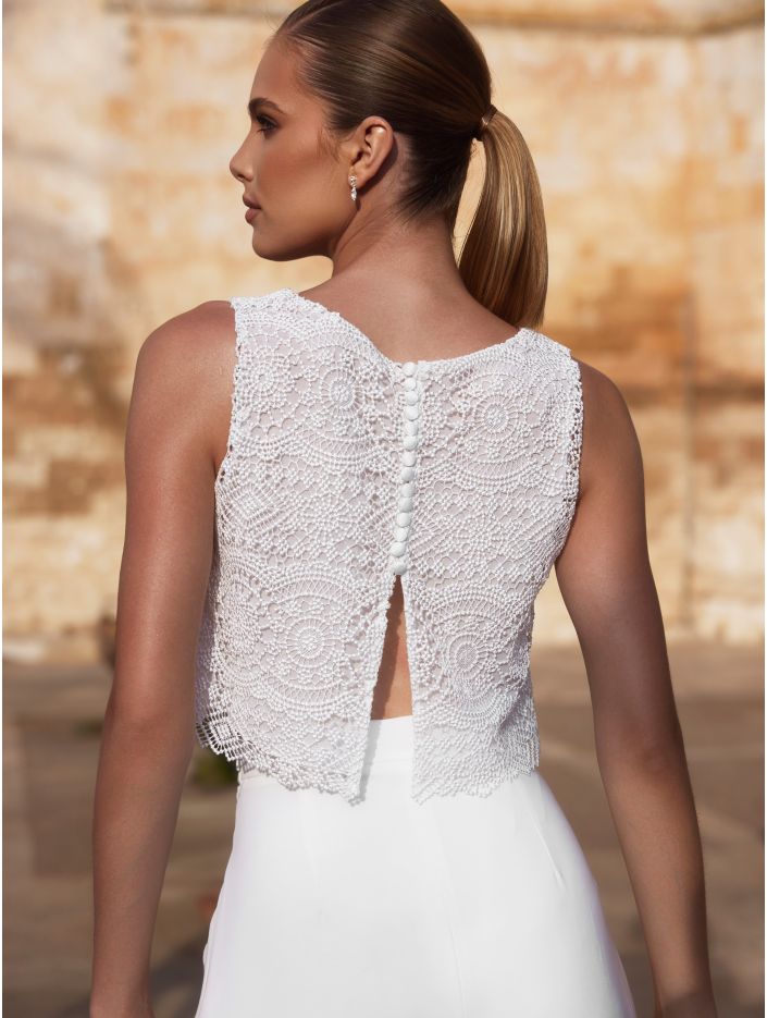 Standesamt Oberteil mit Spitze Standesamt Oberteil mit Spitze