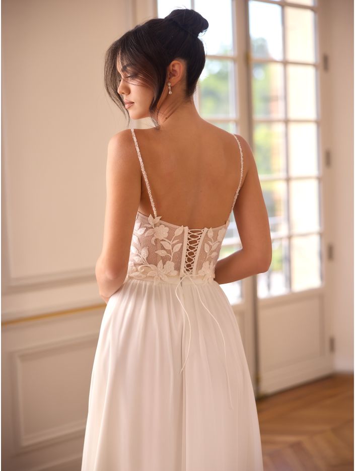 Standesamt Oberteil mit Spitze und Glitzer Standesamt Oberteil mit Spitze und Glitzer